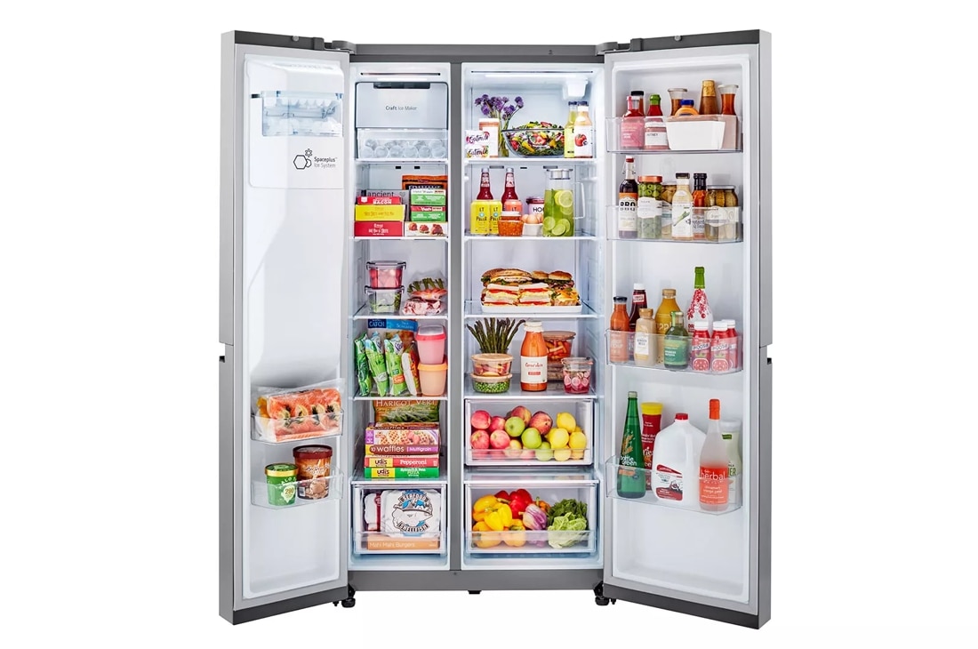 LG 27 cu. ft. Side by Side Smart Refrigerator with Insta View, Craft Ice in  PrintProof Black Stainless Steel LRSOS2706D - The Home Depot