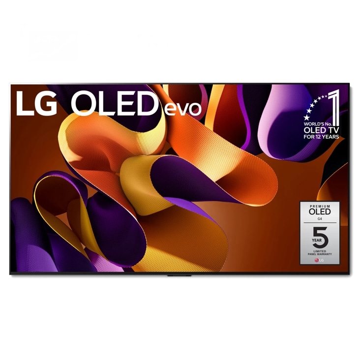 LG OLED evo
WORLD'S No. 1
OLED TV
FOR 12 YEARS
PREMIUM
OLED
G4
5 YEAR
LIMITED 
PANEL WARRANTY
LG