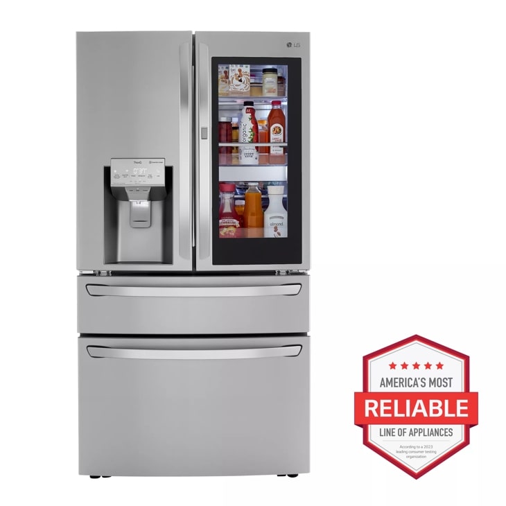 LG LRMVC2306S 30 cu. ft. door in door instaview refrigerator front view