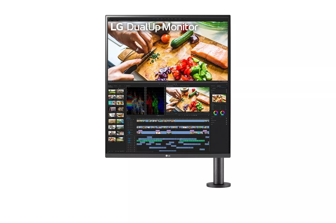 LG ERGO DualUp 28MQ780-B Ecran PC vertical 28 - dalle Nano IPS résolution  Square Double QHD (2560x2880), format 16:18, HDR 10, DCI-P3 98%, USB-C  (90W), KVM intégré, pied ergonomique réglable : 