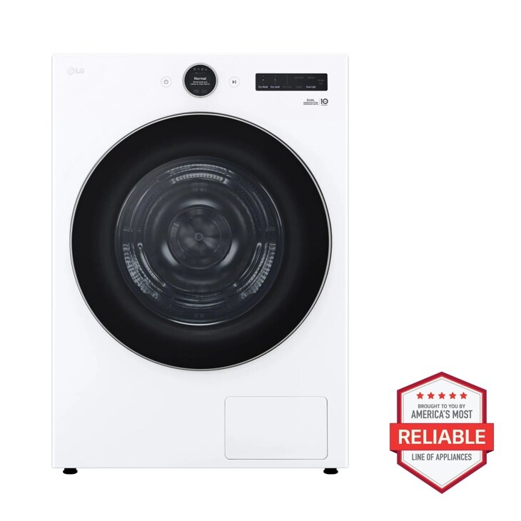 5.0 cu. ft. Front Load Washer and 7.8 cu. ft. Heat Pump Ventless Dryer with pedestal washer and drawer in White WM6500HWA_DLHC5502W_WD300CW_WDP6W