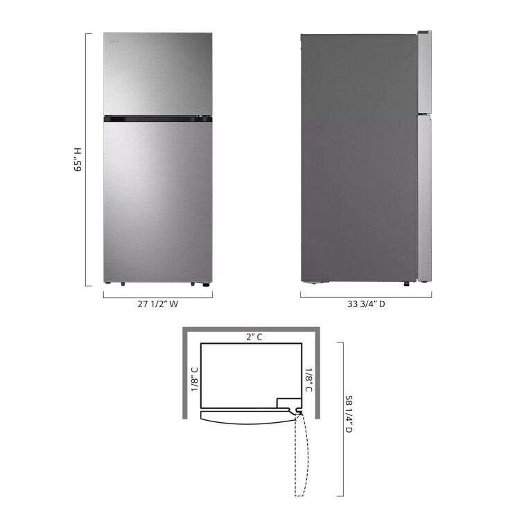 Garage ready top freezer refrigerator - LT18S2100S | LG USA