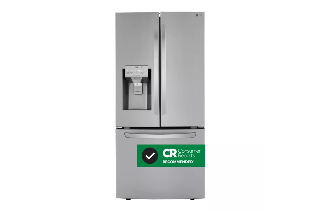 LG LRFXS2503S 24.5 cu. ft. Smart Wi-Fi Enabled French Door Refrigerator  (33 Width) - PrintProof™ Stainless Steel