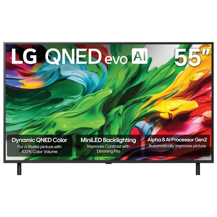 55 Inch LG QNED85A QNED TV 55QNED85AAA - Front View