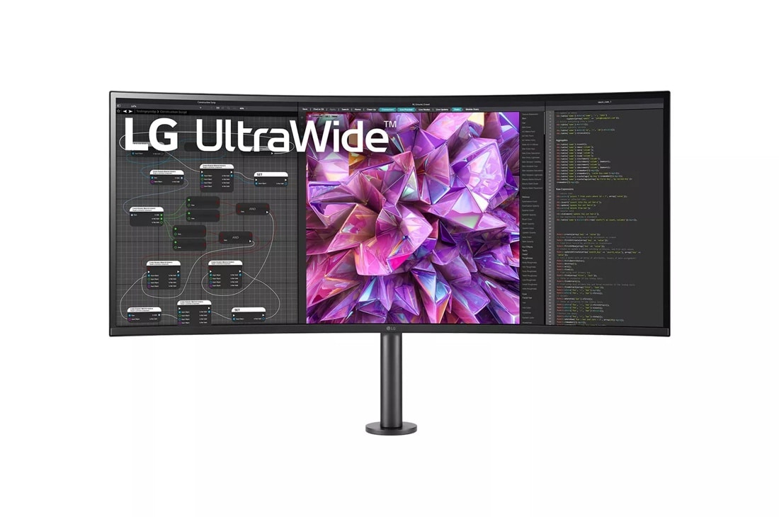 新品　LG UltraWide カーブ型モニター 本体 38” Curved UltraWide QHD+ HDR10 IPS Monitor - 38WQ88C-W