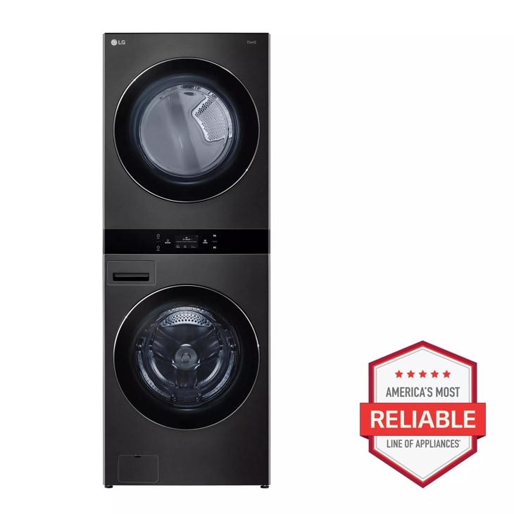 Single Unit Front Load LG WashTower™w. Center Control® 5.0 cu.ft. Washer &  7.4 cu.ft. Electric Dryer