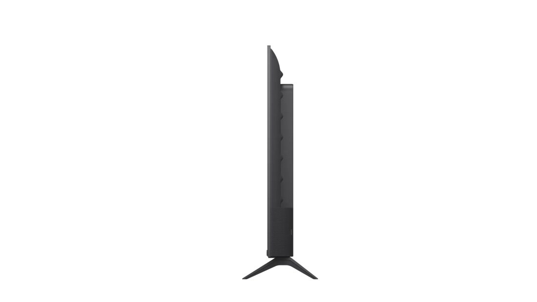 43-Inch LG QNED 4K TV 43QNED74BUA - Side Profile showing slim design and Y-shaped stand