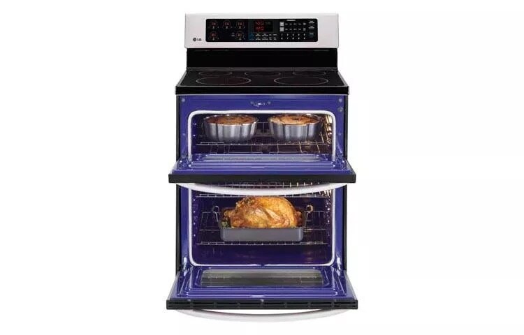 6.7 cu. ft. Capacity Electric Double Oven Range with SuperBoil™ Burner and EasyClean®