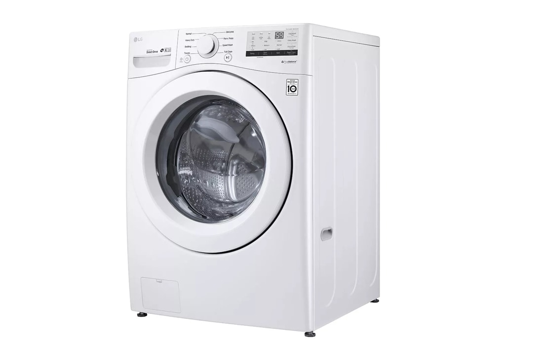 LG 4.5 Cu. Ft. Stackable SMART Front Load Washer in White with