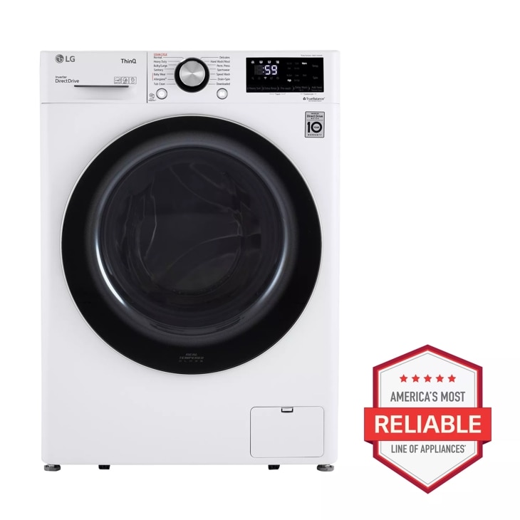 LG WM1455HWA 2.4 Cu ft Compact Front Load Washer with Built-In