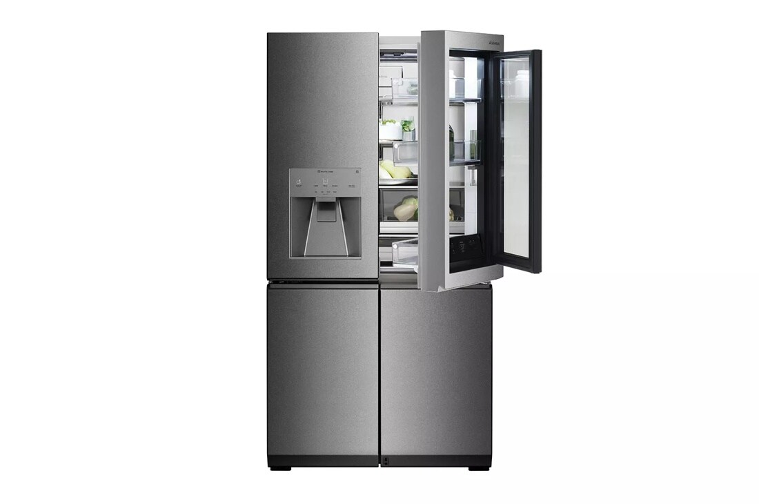 lg signature 23 cu. ft. counter depth refrigerator view with right door sighty open