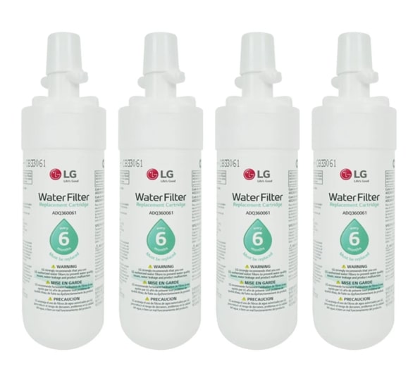 LG LT700P4 - 6 Month Replacement Refrigerator Water Filter 4-Pack (NSF42, NSF53, and NSF401*)
