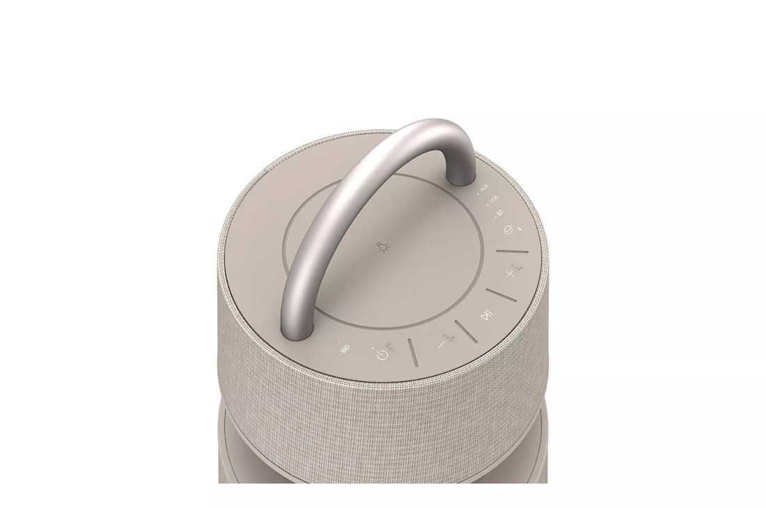 XBOOM 360 Omnidirectional Sound Portable Wireless Bluetooth Speaker with Mood Lighting - Beige