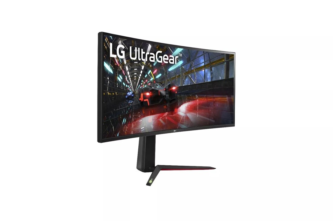 Left side view of the 38 Inch LG UltraGear (38GN950-B) with 144Hz refresh rate and 1ms (GtG) response time