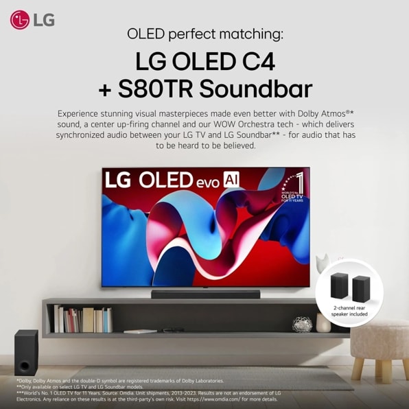 48 inch LG OLED evo AI C4 4K Smart TV 2024 - OLED48C4PUA