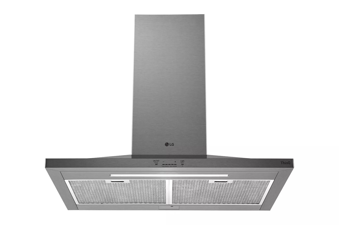 30 inch Wall Mount Range Hood in Stainless Steel Stove Vent Hood with Aluminum Filters 3 Speed Exhaust Fan Button Control - Black