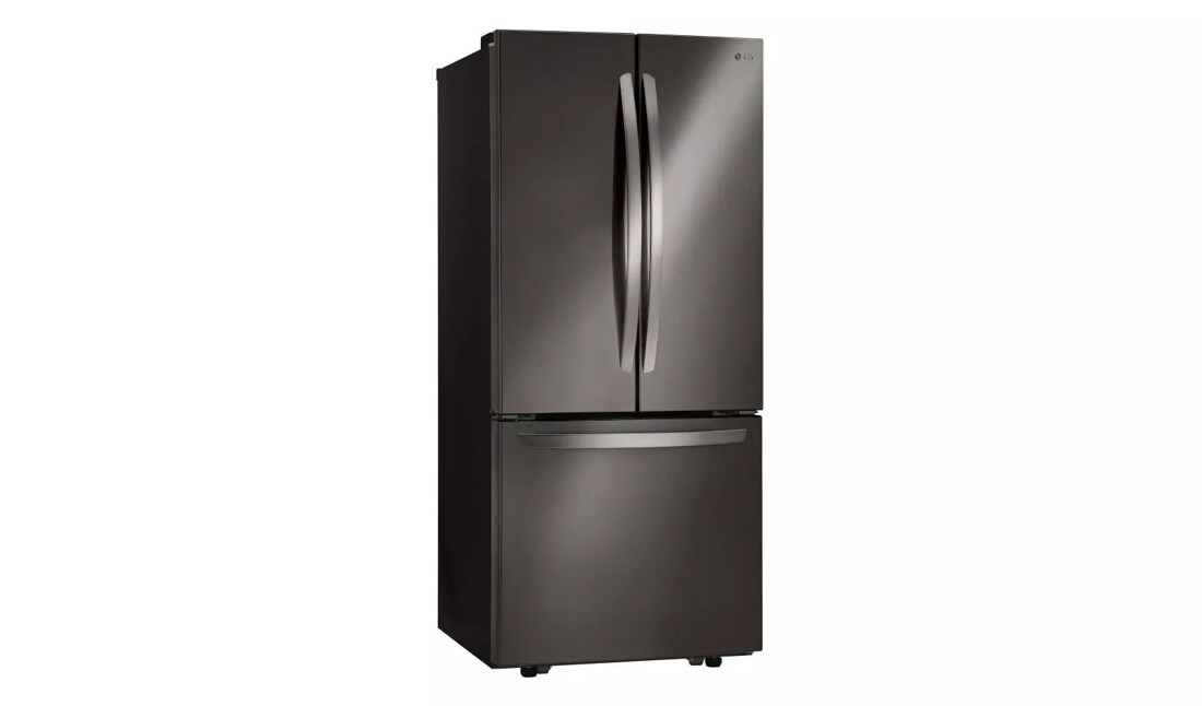 22 cu. ft. french door refrigerator left side angle view