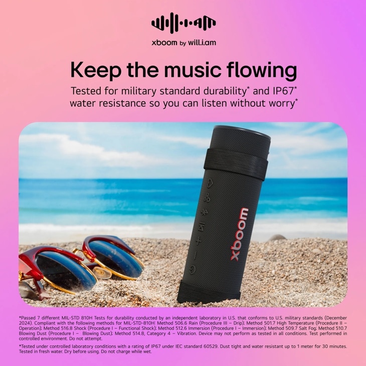 LG xboom Grab Core by will.i.am | Bluetooth Speaker | xboom