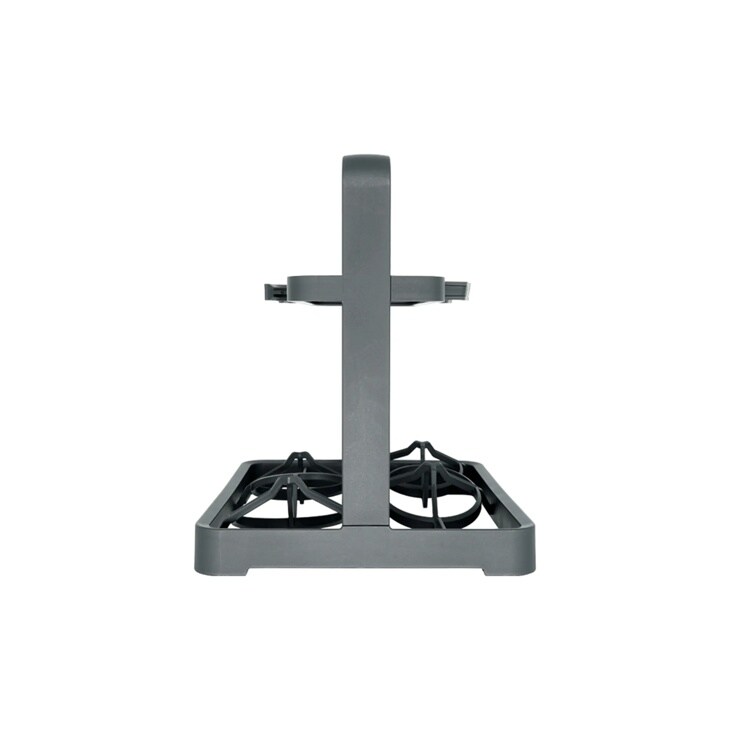 AGM30091511 kitchen accessory stand with vertical support column and square base featuring pot holders - Side View