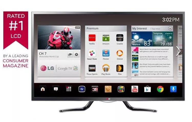 42" Class Cinema 3D 1080p 120 Hz LED TV with Google TV (41.9" diagonal)