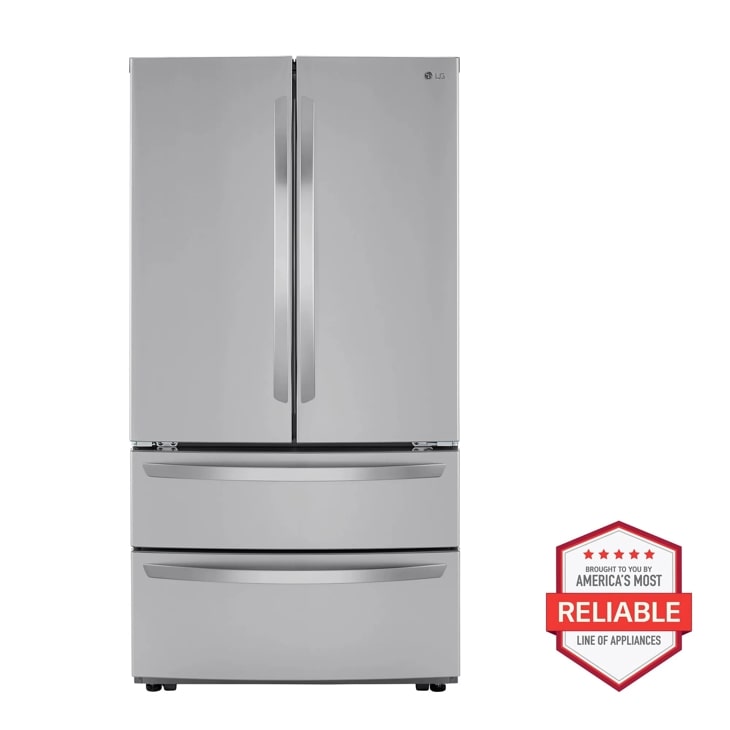 LG 4 Door French Door Refrigerator with Double Freezer Stainless Steel 29 cu ft