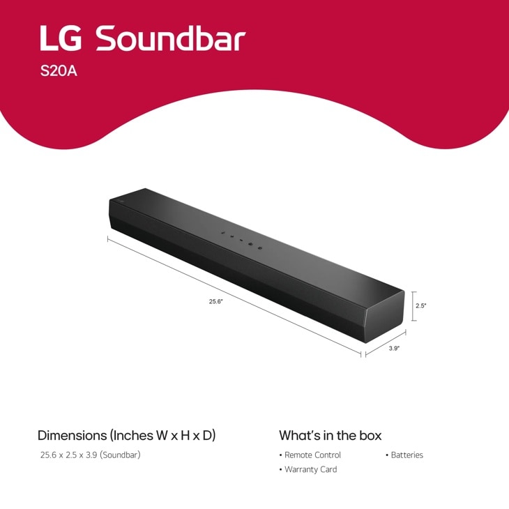 未使用 LG Soundbar S20A S20A | サウンドバー | LG JP