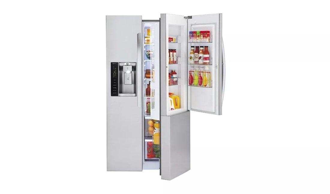 Front view of the 26 cu. ft. Door-in-Door® Refrigerator - LSXS26366S. 