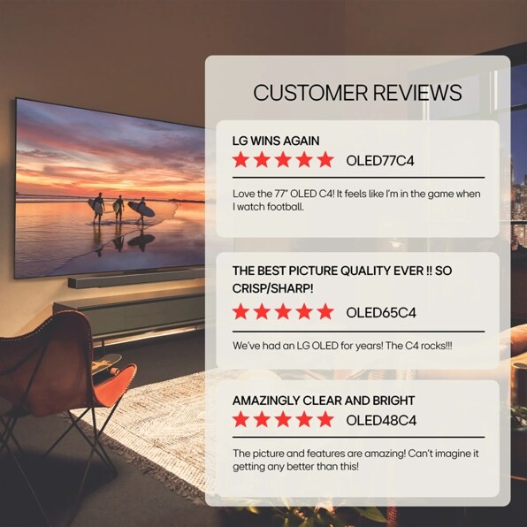 65 inch LG OLED evo AI C4 4K Smart TV 2024 - OLED65C4PUA