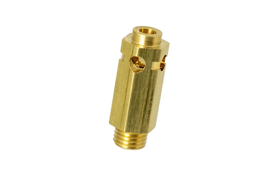 LG 383EEL3002R laundry accessory brass fitting with threaded connector and side ports