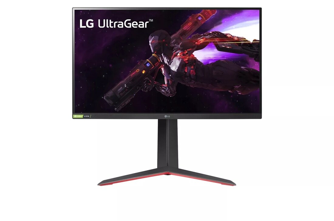 Front view of the 27 Inch LG UltraGear (27GP83B-B) gaming monitor with 165Hz refresh rate and 1ms (GtG) response time