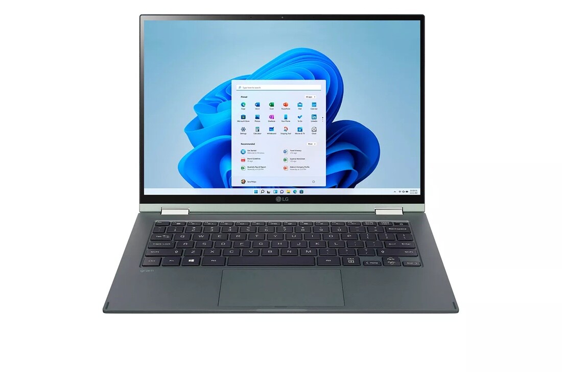 LG gram 14” 2in1 Lightweight Laptop, Intel® 12th Gen Core® i7 Evo™ Platform, Windows 11 Home, 16GB RAM, 1TB SSD, Green