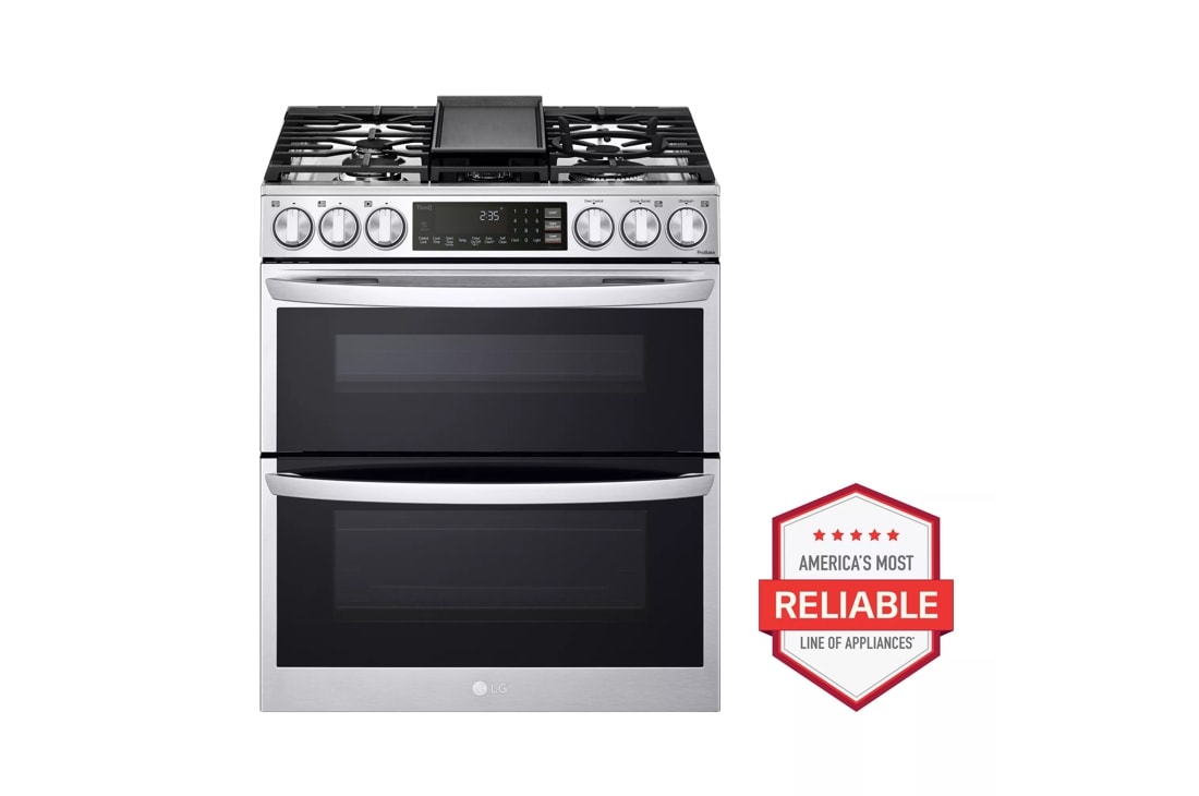 6.9 cu. ft. Smart Gas Double Oven Slide-in Range with InstaView®, ProBake®  Convection, Air Fry, and Air Sous Vide