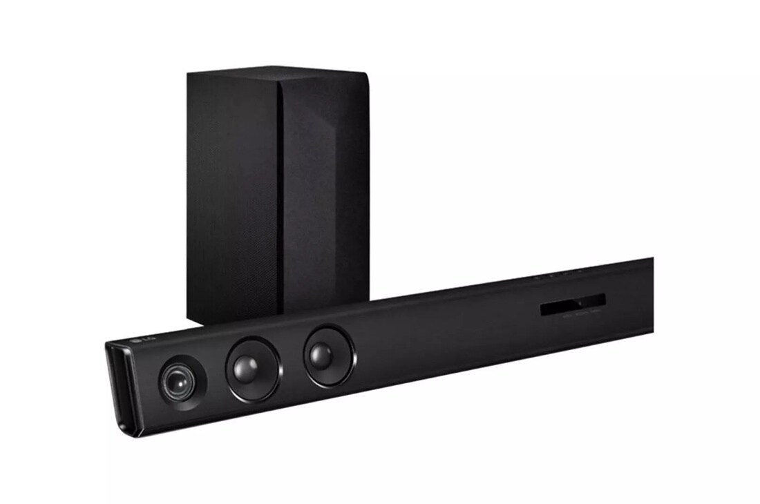 LG LAS485B 2.1 Channel 300W Sound Bar with Wireless Subwoofer and Bluetooth® Connectivity