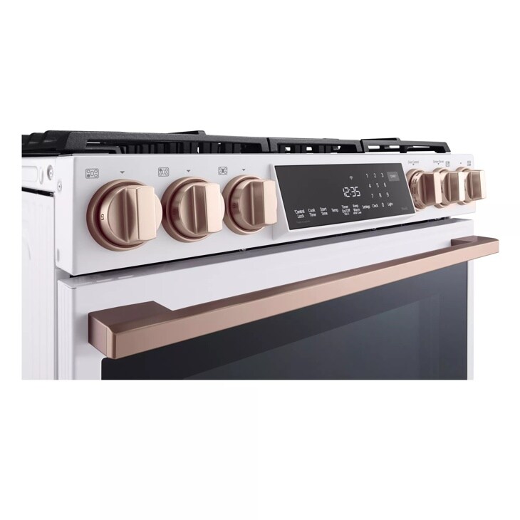 LG STUDIO 6.3 cu. ft. Essence White Slide-in Gas Range