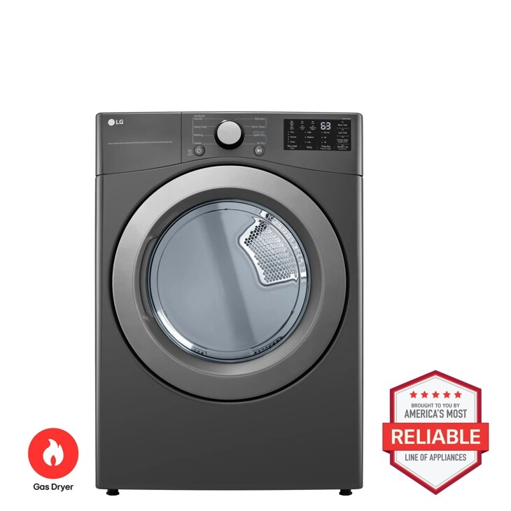 LG DLG3471M Gas Dryer Brought to You by Americas Most Reliable Line of Appliances - Front View