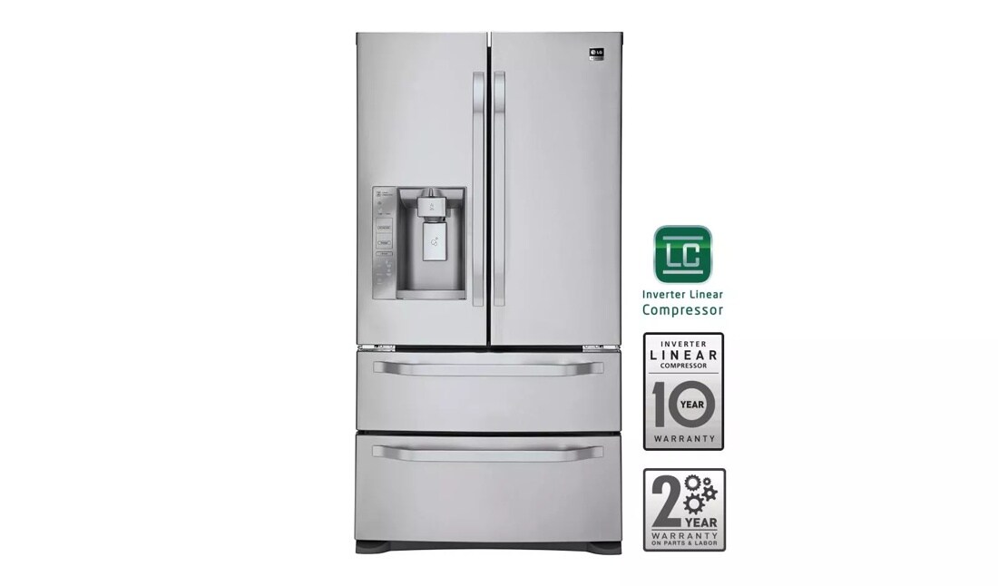 LG Studio - Large Capacity Counter Depth 4 Door French Door Refrigerator with Ice & Water Dispenser