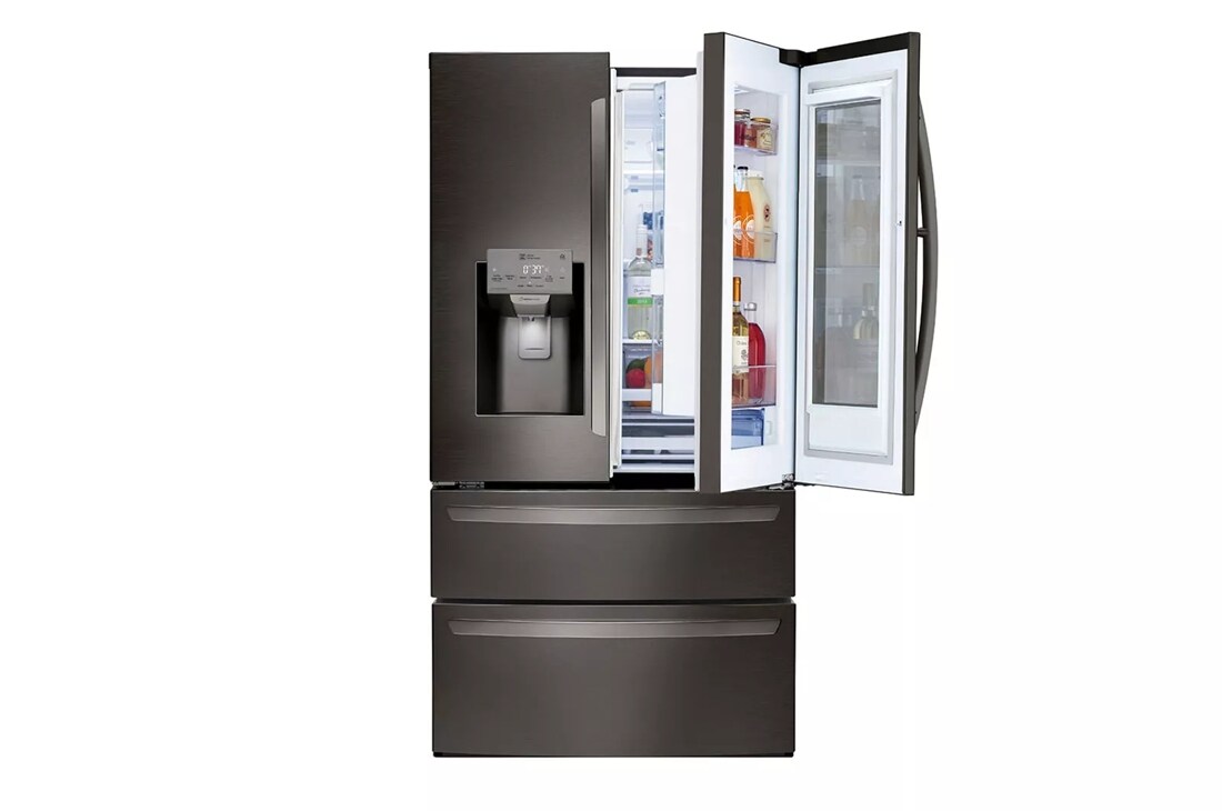 LG LMXS28596S 36 Inch 4 Door Smart Refrigerator with 27.6 Cu. Ft. Capacity,  InstaView Door-In-Door, Double Freezer Drawers, Wifi, SmartThinQ®,  Integrated Ice & Water Dispenser, LoDecibel™ Quiet Operation, and Energy  Star® Qualified