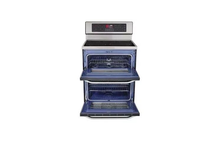 LG Studio - 6.7 cu. ft. Capacity Electric Double Oven Range with Infrared Heating™