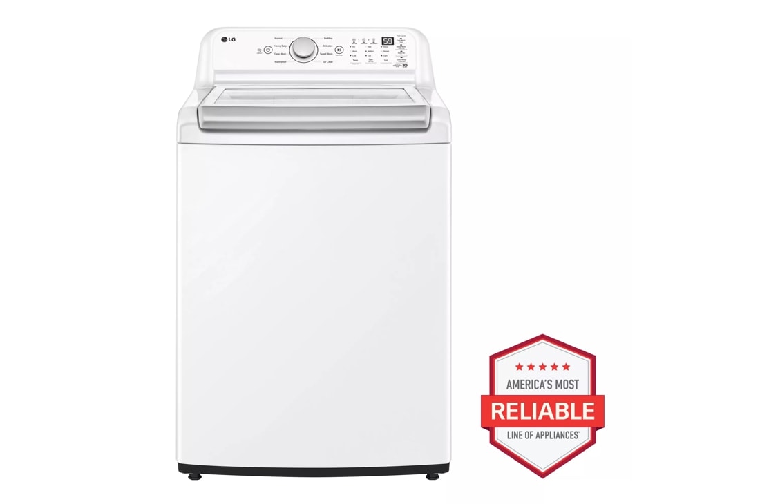 WT7155CW by LG - 4.8 cu. ft. Mega Capacity Top Load Washer with 4-Way™  Agitator & TurboDrum™ Technology