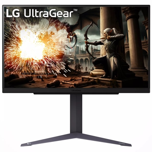 Front view of the 27 Inch LG UltraGear (27GS75Q-B) gaming monitor with 200Hz refresh rate and 1ms (GtG) response time