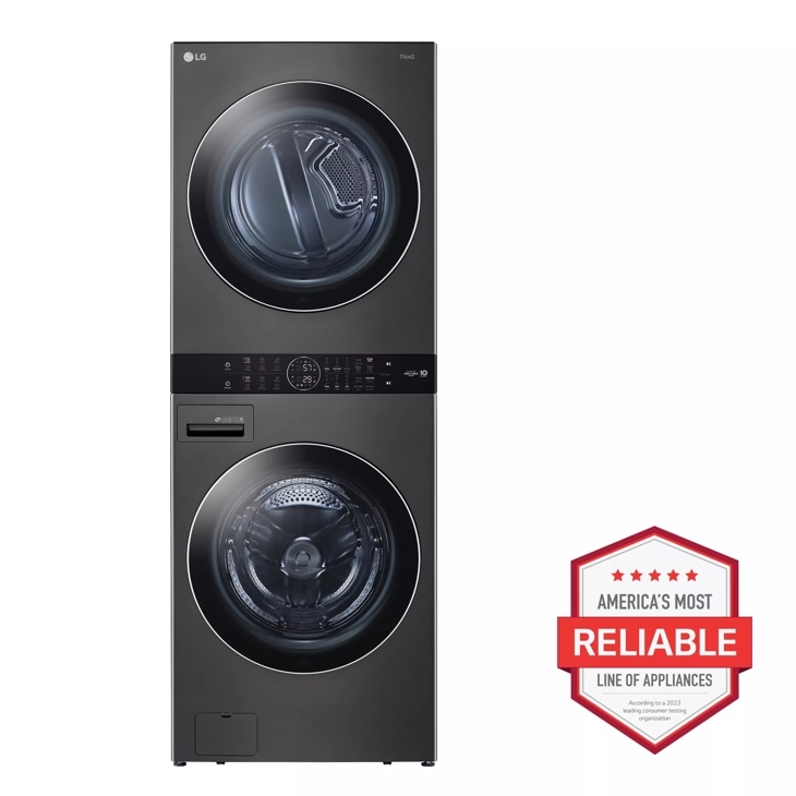 LG WKGX201HBA Green WashTower™ Single Unit Front Load Washer and Gas Dryer front view