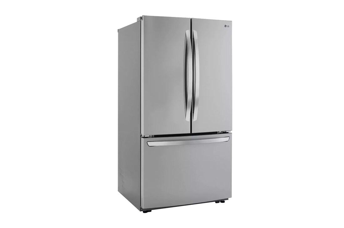 29 cu. ft. smart french door refrigerator left side angle view 