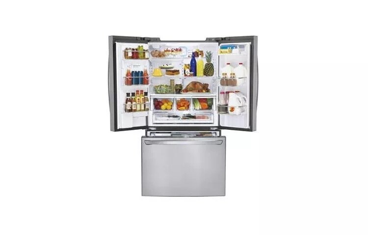 Super-Capacity 3 Door French Door Refrigerator with Smart Cooling Plus technology