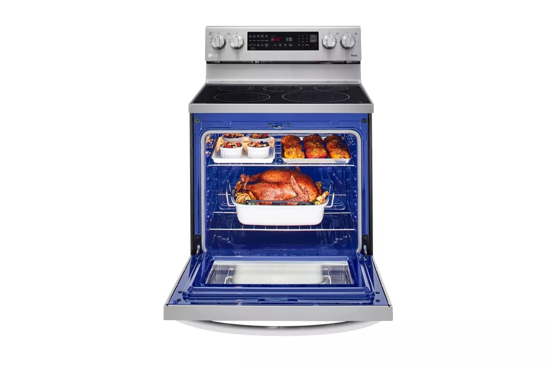  6.3 cu ft. Smart Wi-Fi Enabled True Convection InstaView®  Electric Range with Air Fry : Appliances