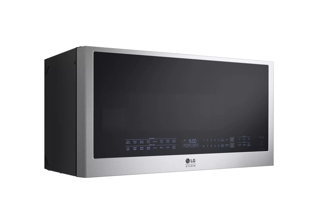 LG - Studio 1.7 Cu. ft. Convection Over-the-range Microwave with Air Fry - Stainless Steel