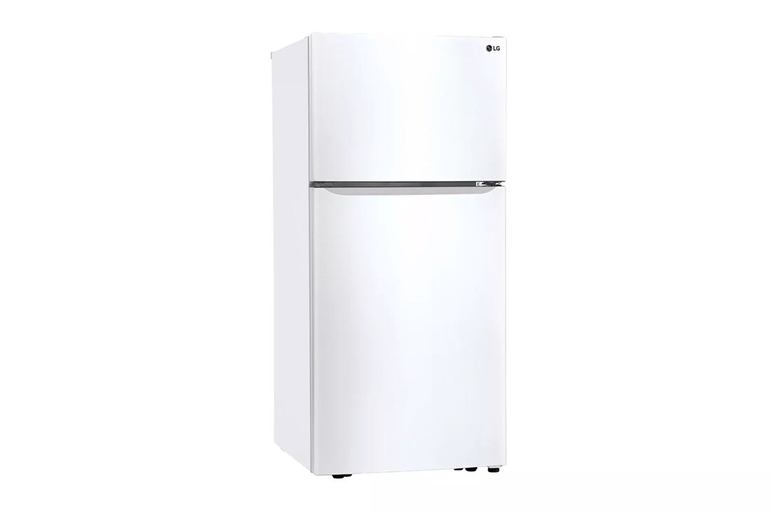 20 cu. ft. top freezer refrigerator left side angle view 