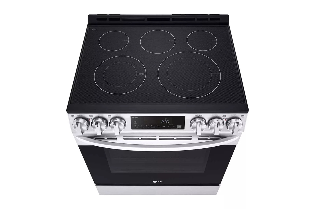 LG LSEL6333F 30 Inch Electric Slide-In Smart Range with 5 Elements, 6.3 cu  ft. Convection Oven, UltraHeat™ Element, Storage Drawer, Air Fry, and  EasyClean®+Self Clean: PrintProof™ Stainless Steel