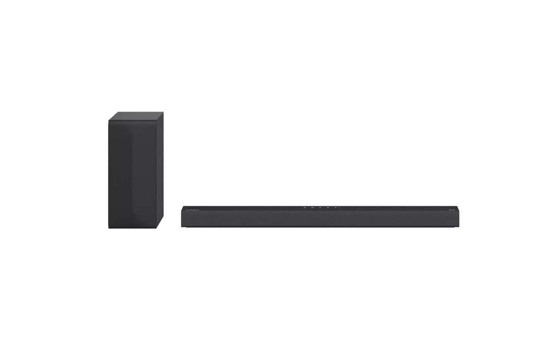 LG S65Q 3.1 Wireless Soundbar  with subwoofer front view