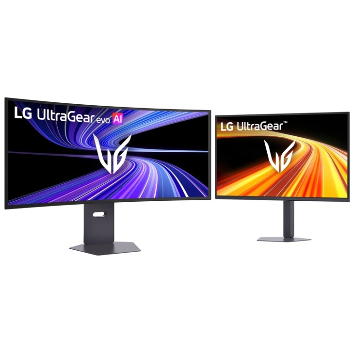 LG UltraGear evo AI Monitor 39GX950B-B and LG UltraGear Monitor 32G620B-B dual monitor package setup