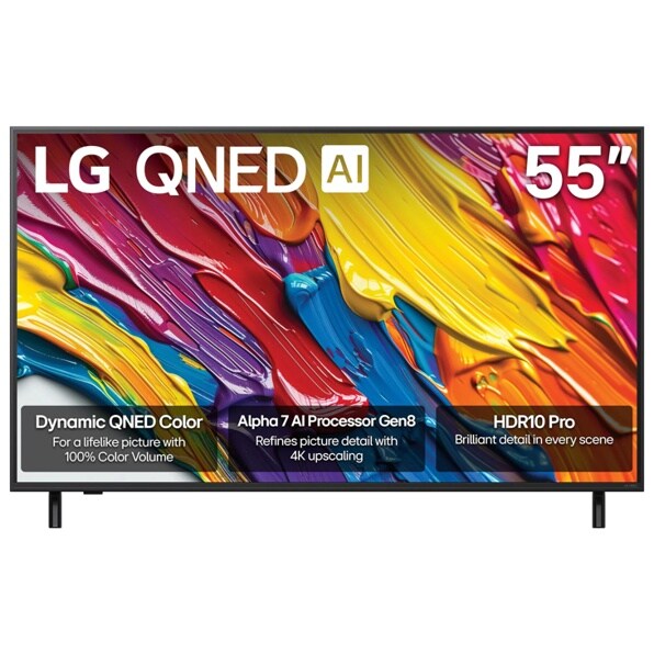 55 Inch LG QNED82A QNED TV 55QNED82AUA - Front View

